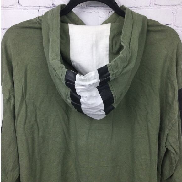 Converse Retro Side Stripe Long Sleeve Kangaroo Pocket Skater Hoodie Men's L - Picture 4 of 13